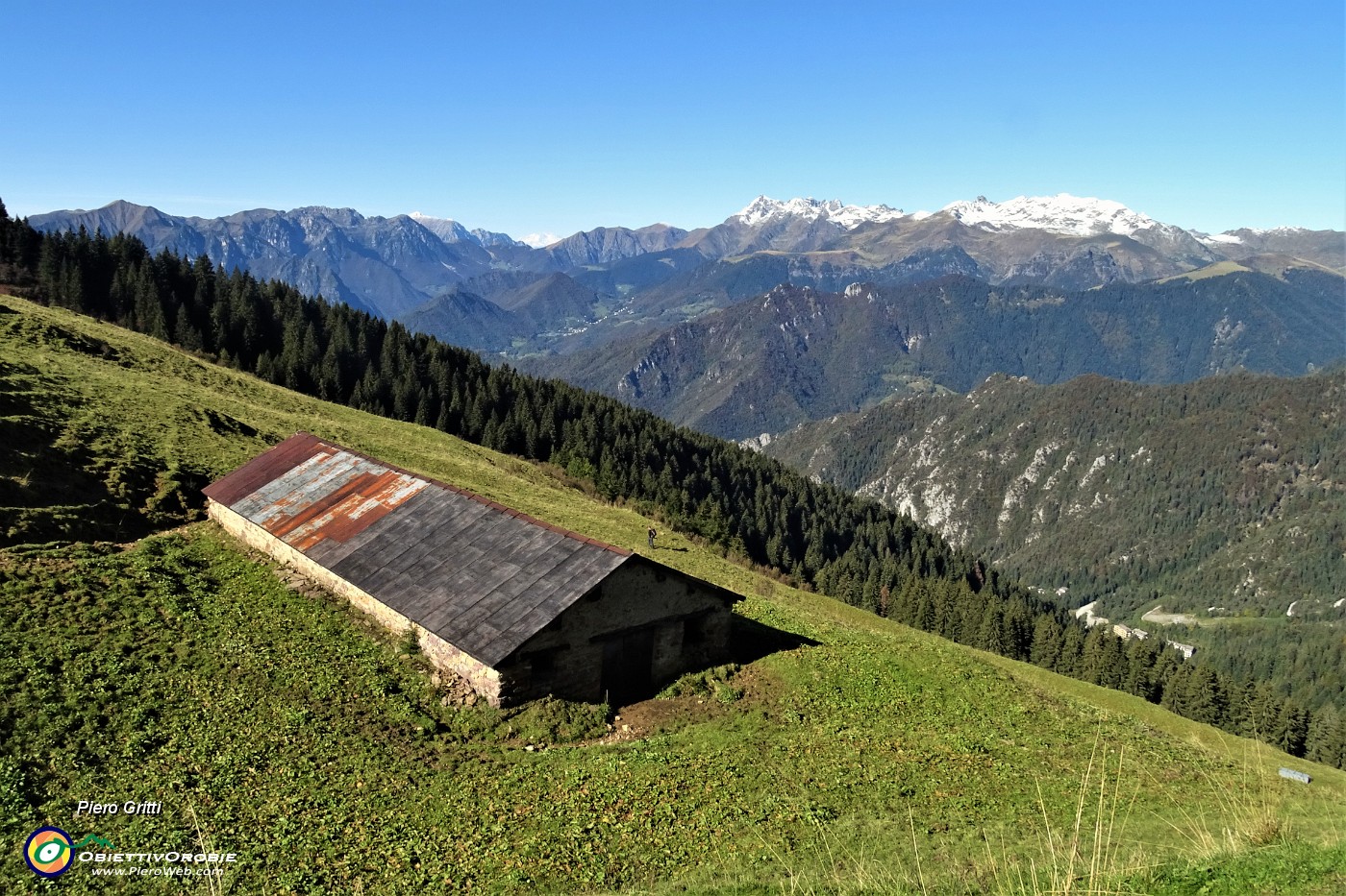 20 Lo stallone con vista verso le Alpi Orobie.JPG
